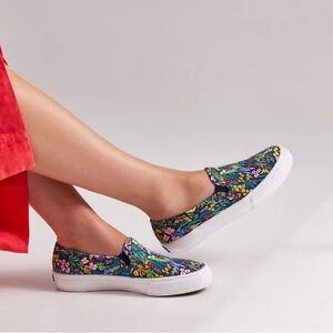 🌼 Keds Rifle Paper Co Floral Women's Slip-Ons. Size 7.